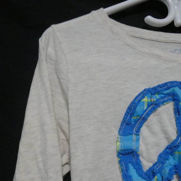 OLD NAVY | medium | long sleeve shirt with Peace Symbol design on front | EUC - Picture 4 of 16